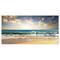 Designart - Cloudy Sky and Vibrant Blue Sea - Seascape Canvas Art Print
